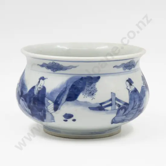 Late C19th Chinese Blue & White Bowl