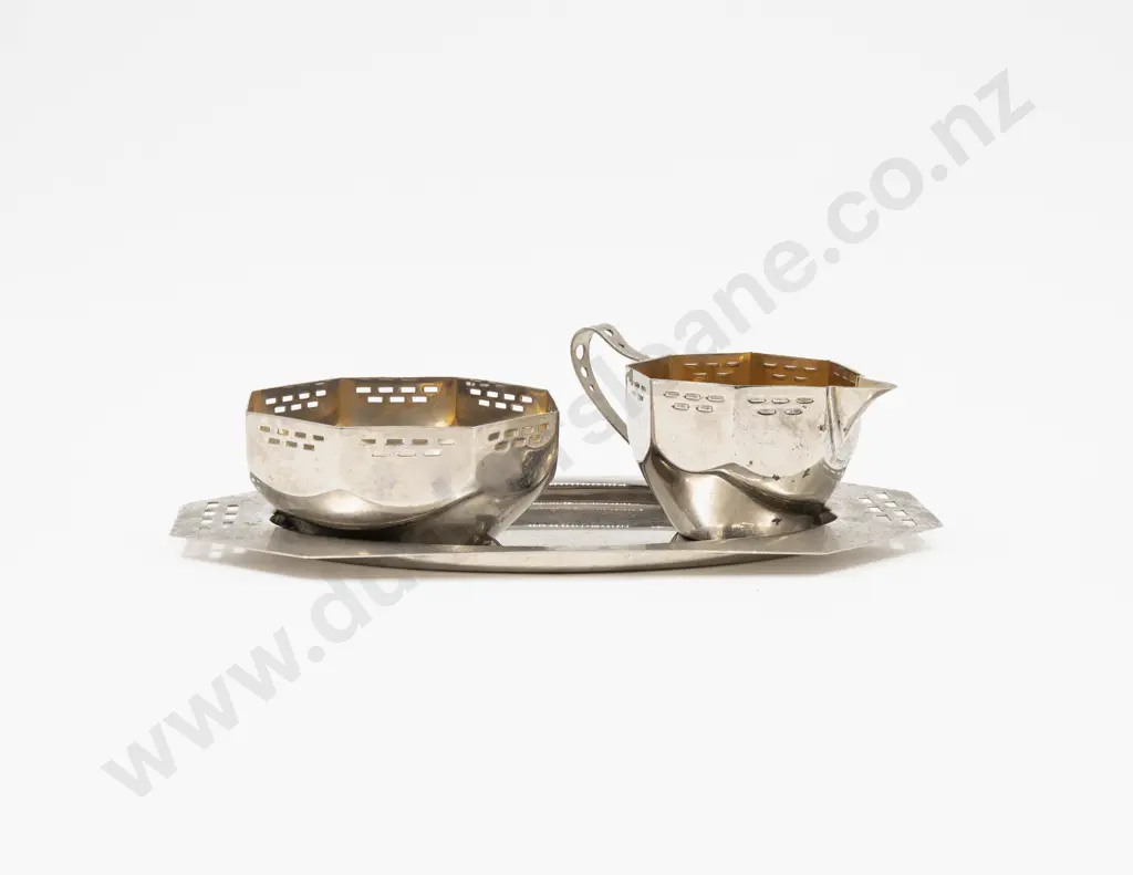 WMF Chrome Plated Sugar & Cream on Stand Image 1++