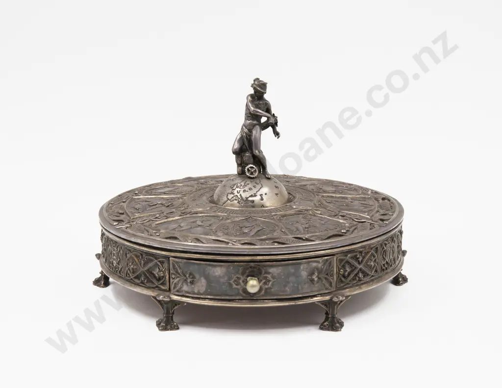 A Henry Elkington Commemorative S/P Inkwell Image 1++