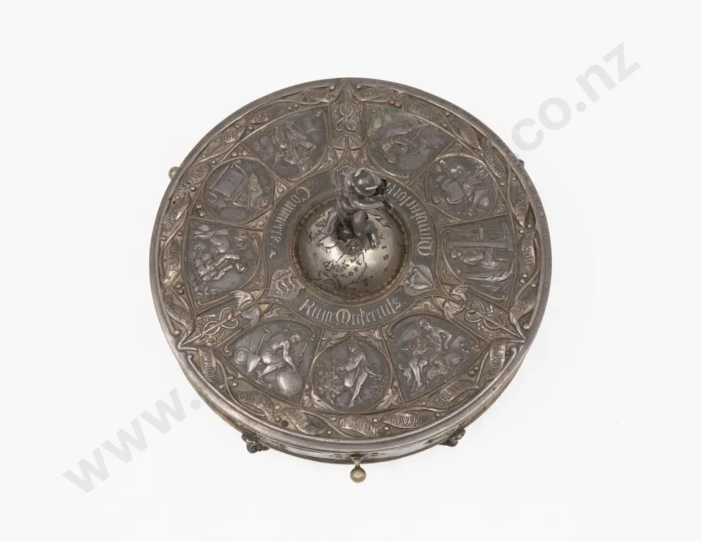 A Henry Elkington Commemorative S/P Inkwell Image 1++