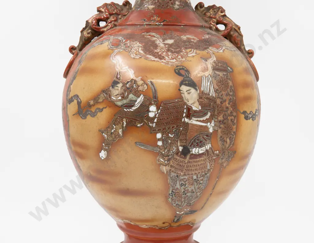 Large Japanese Satusma Vase Image 1++