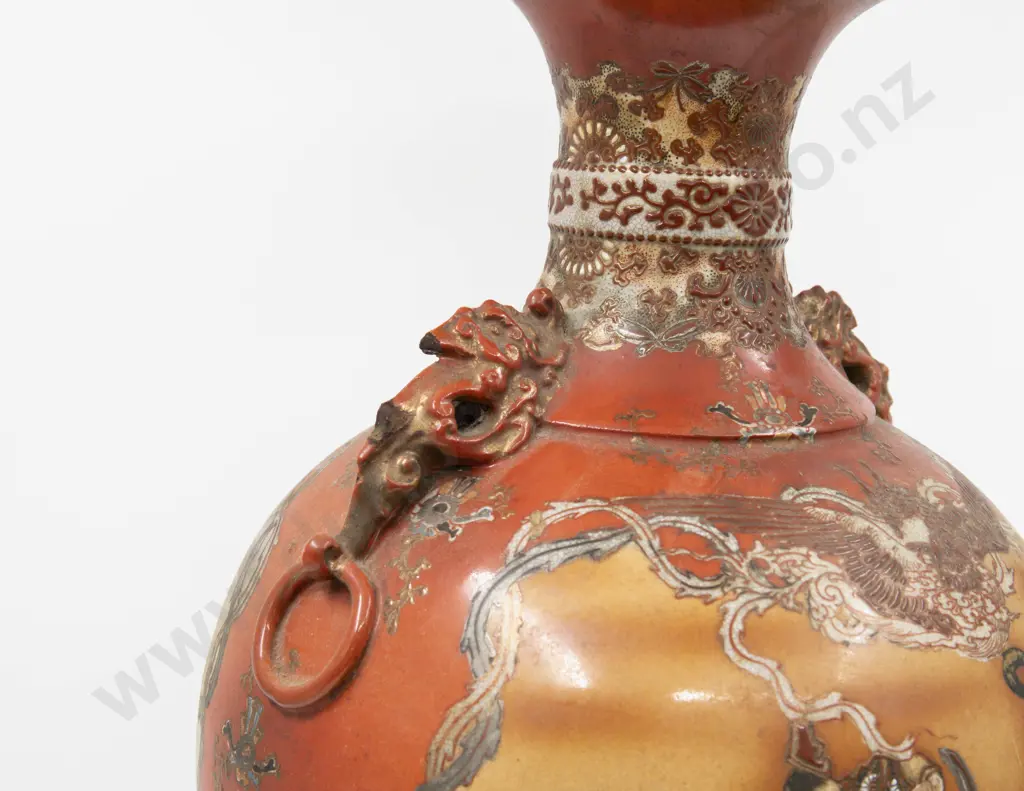 Large Japanese Satusma Vase Image 1++