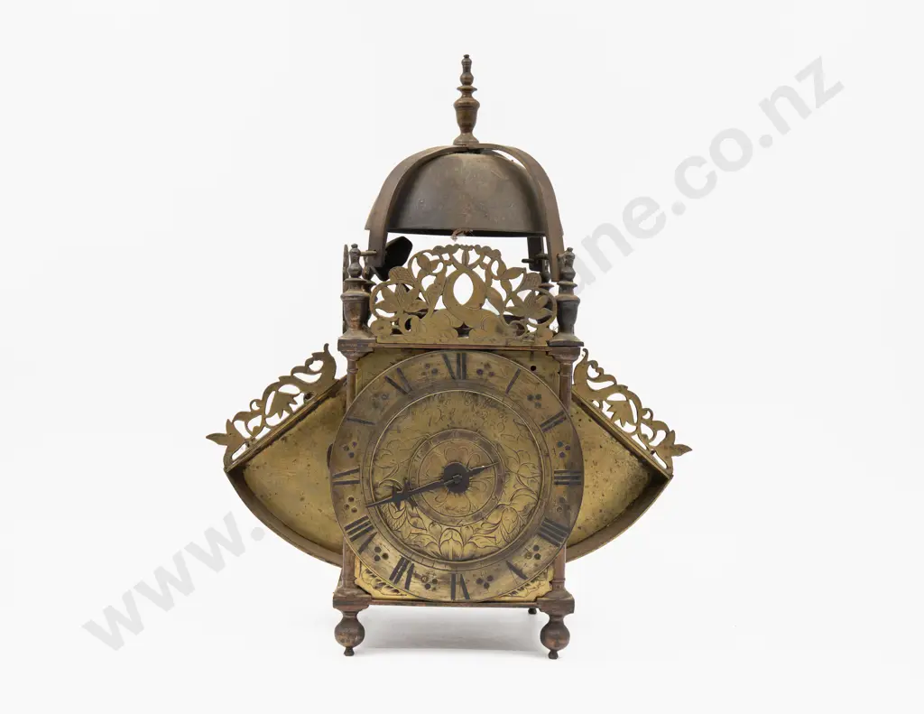 Mid C17th Brass Lantern Clock by William Robinson of Westminster Image 1++