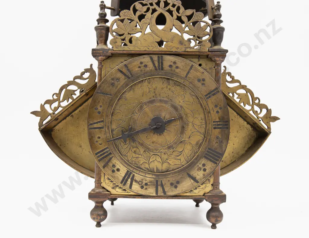 Mid C17th Brass Lantern Clock by William Robinson of Westminster Image 1++