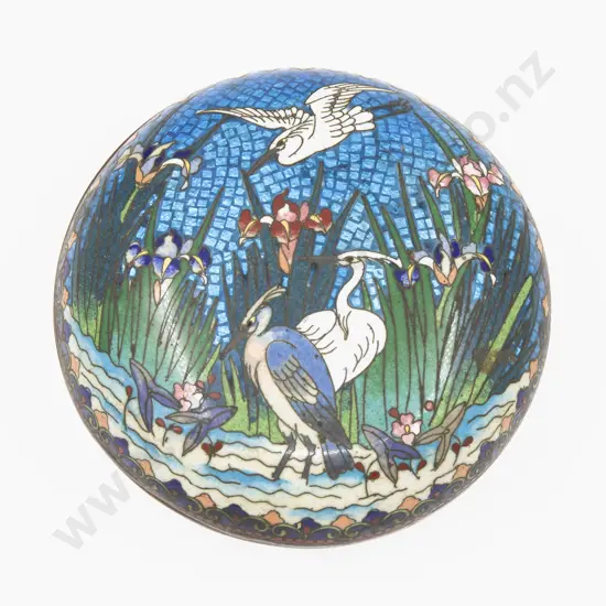 An Attractive Meiji Period Cloisonne Bowl & Cover