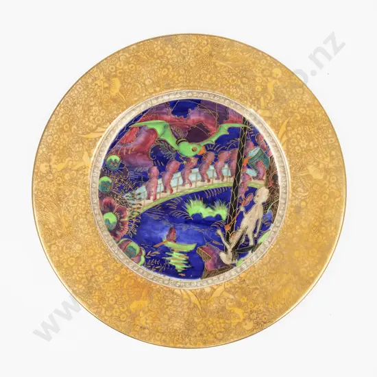 Wedgwood Fairyland Lustre "Imps on a Bridge" Pattern Plate by Daisy Makeig-Jones
