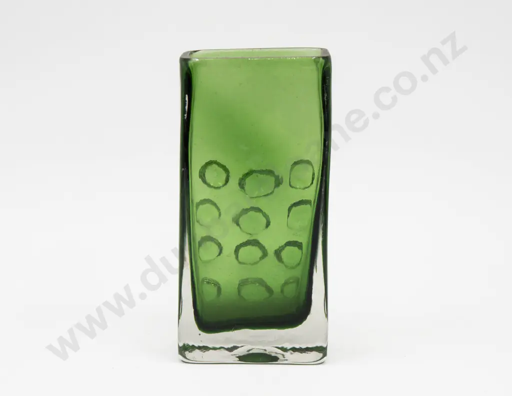 Whitefriars Mobile Phone Green Glass Vase by Geoffrey Baxter Image 1++