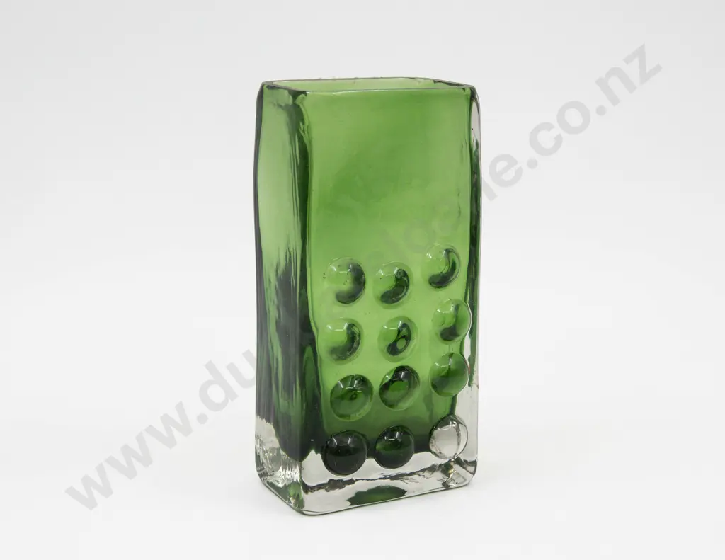 Whitefriars Mobile Phone Green Glass Vase by Geoffrey Baxter Image 1++