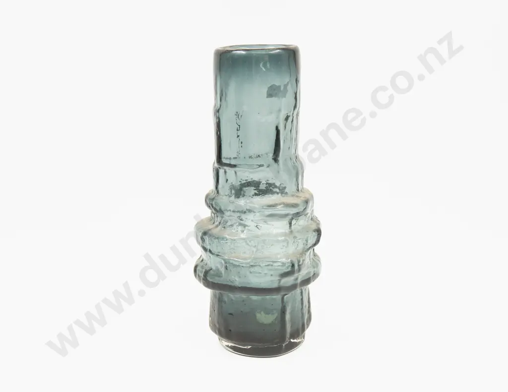 Whitefriars Indigo Hoop Glass Vase by Geoffrey Baxter Image 1++