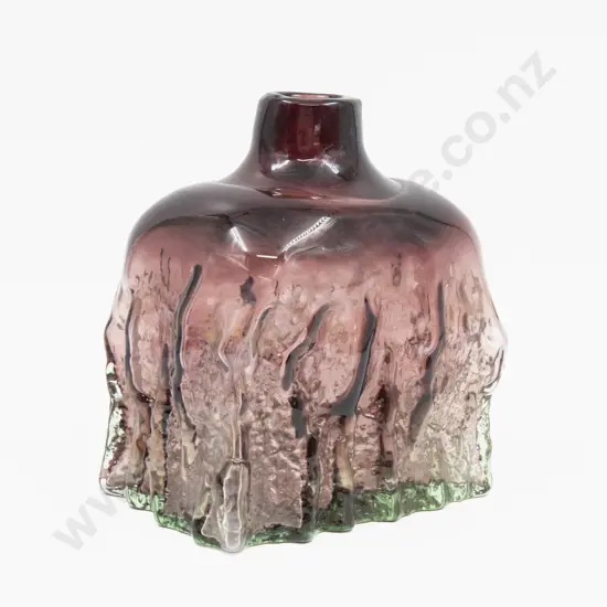 Whitefriars Amethyst Oblong Glass Vase