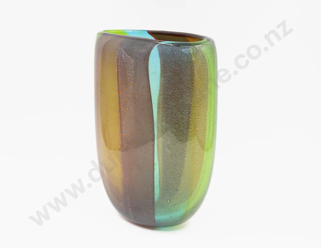 Large Slender Oval Murano Glass Vase Image 1++