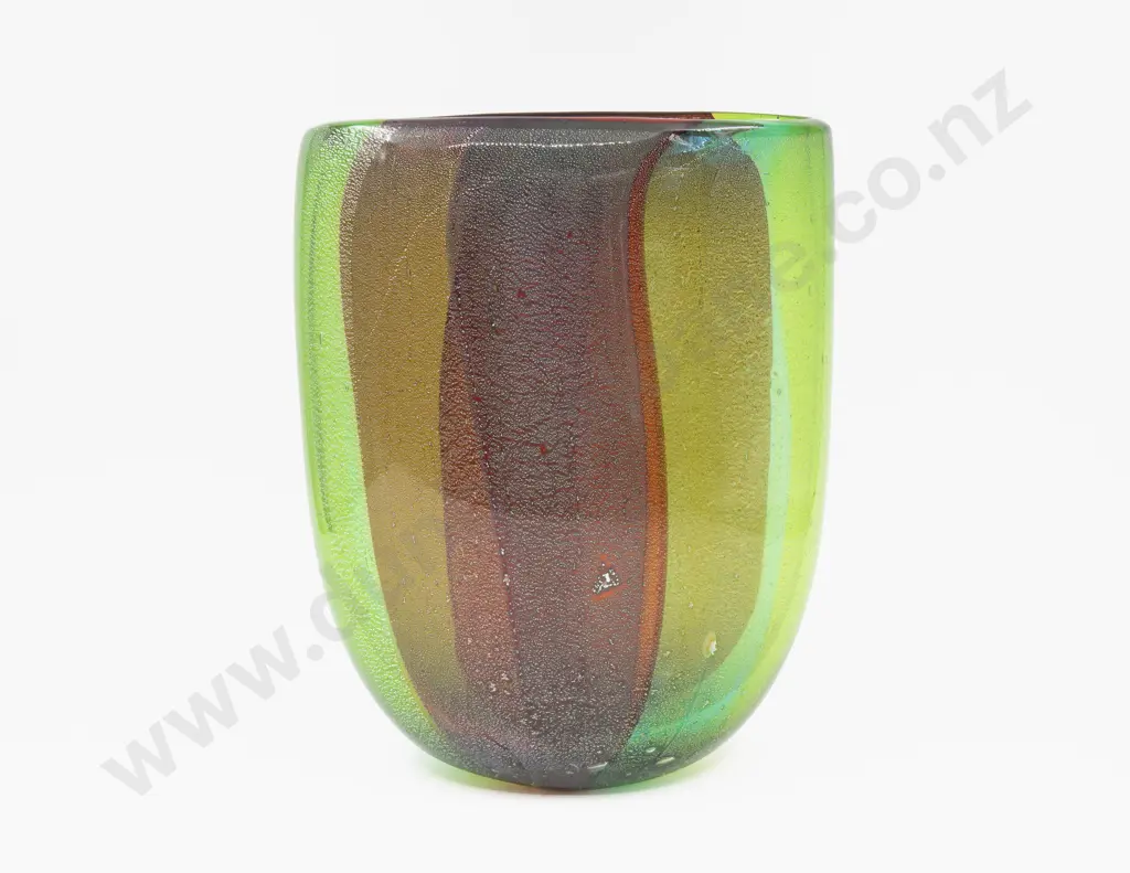 Large Slender Oval Murano Glass Vase Image 1++