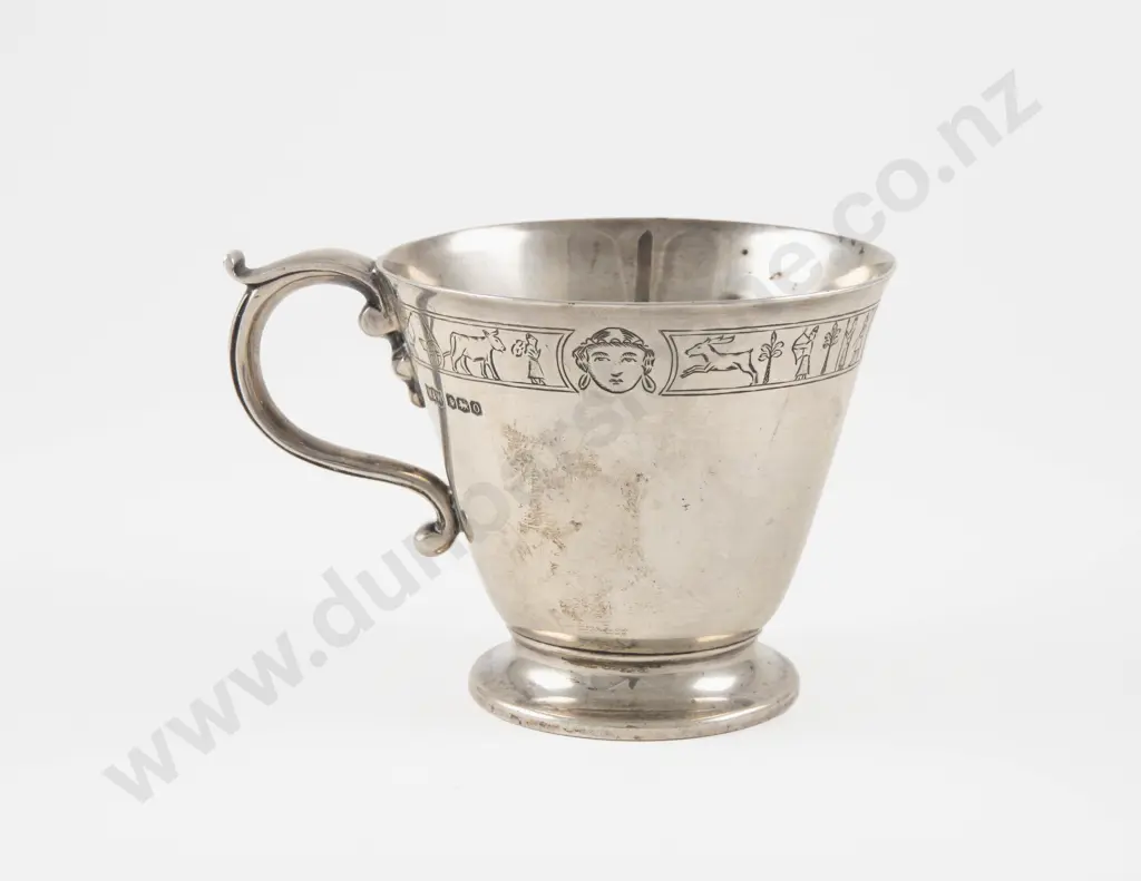 Heavy Geo V S/S Christening Mug by Mappin & Webb Image 1++