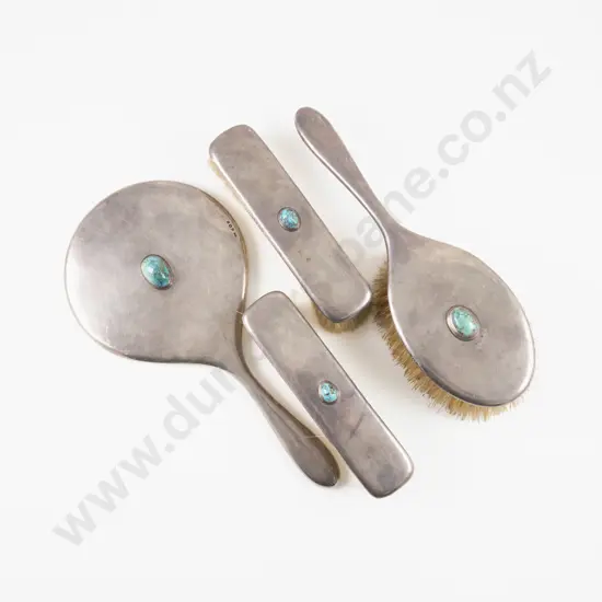 Liberty & Co S/S & Turquoise 4 Piece Dressing Table Set