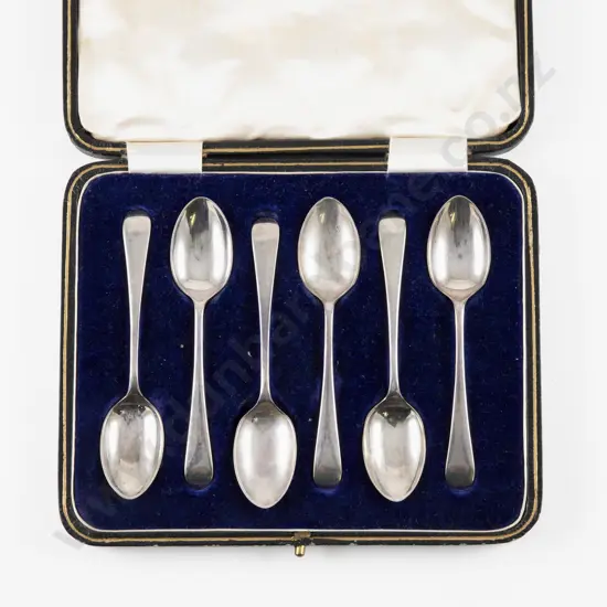 Cased Set Of 6 Geo V S/S Teaspoons
