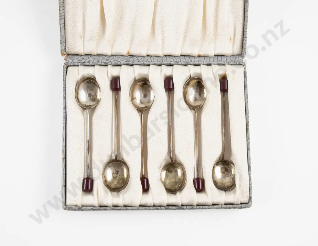 2 Cased Sets Of 6 S/S Coffee Spoons Image 1++