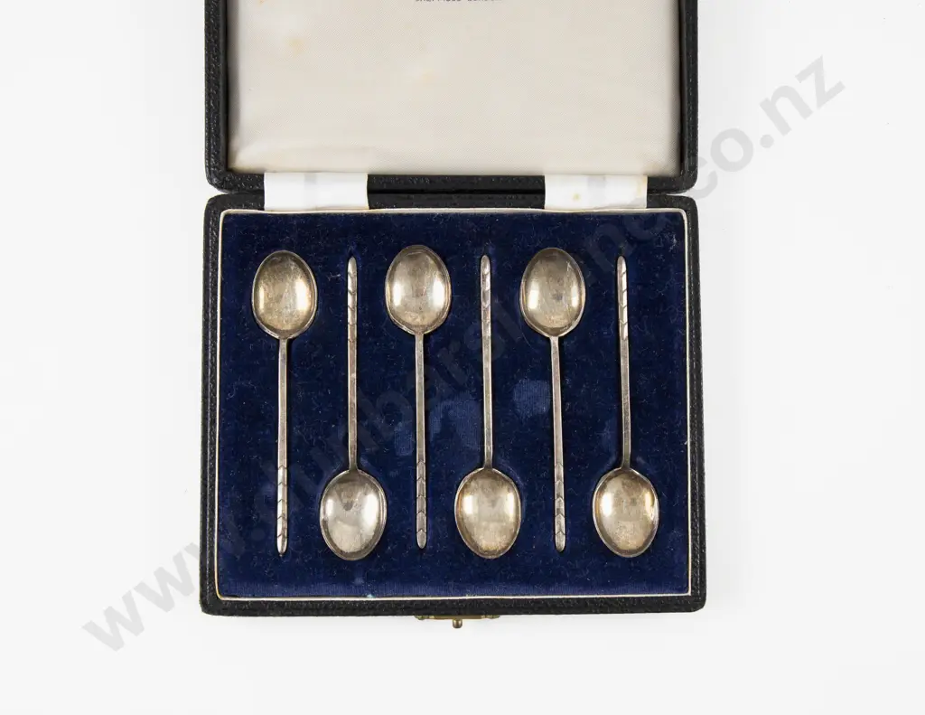 2 Cased Sets Of 6 S/S Coffee Spoons Image 1++