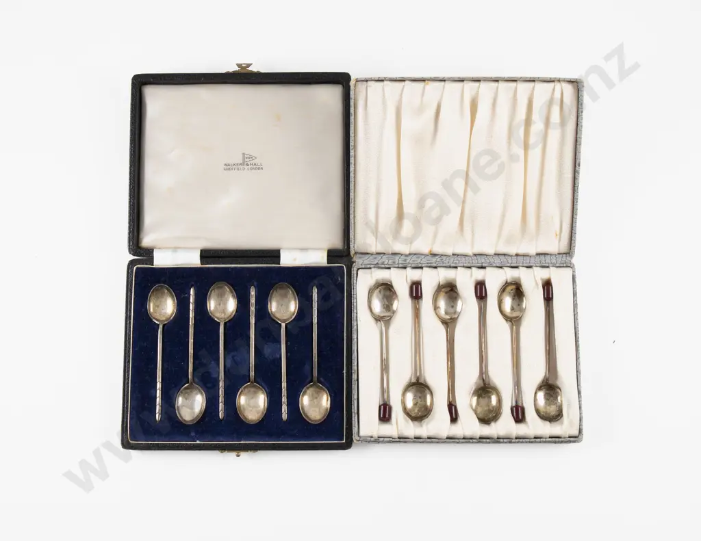 2 Cased Sets Of 6 S/S Coffee Spoons Image 1++
