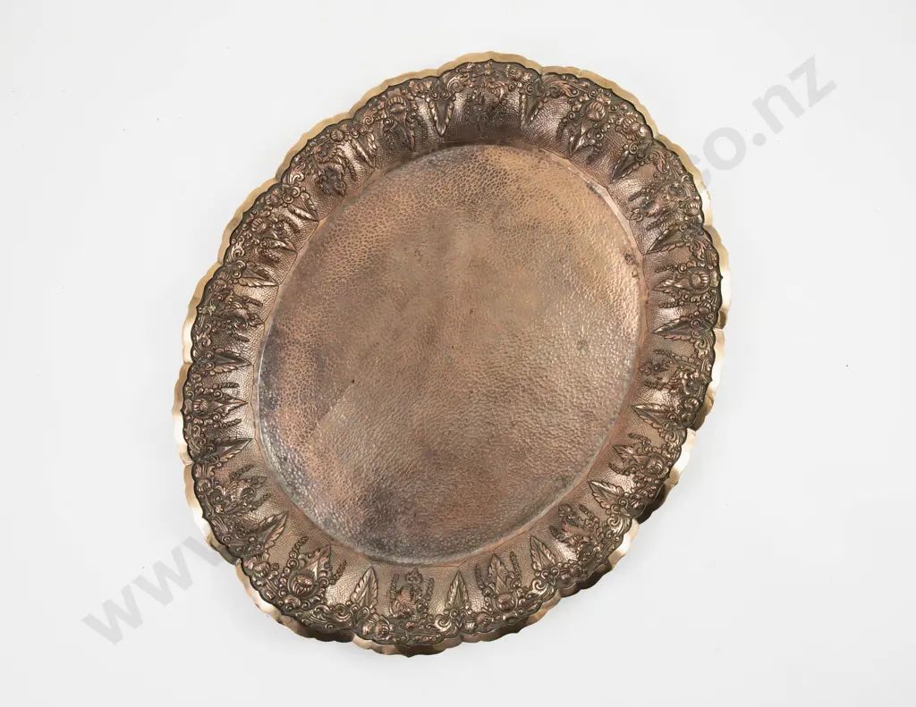 An Extensive & Ornate Indonesian Yogya Copper Plated Tea Service & 5 Similar Extras Image 1++