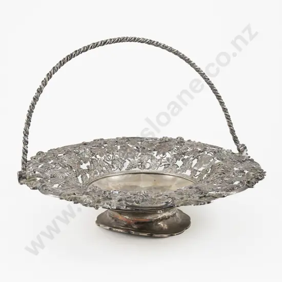 Fine Quality Geo IV S/S Gilt Cake Basket