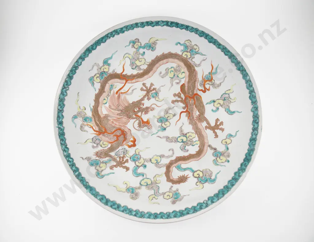 Large Meiji Period Japanese Circular Charger Image 1++