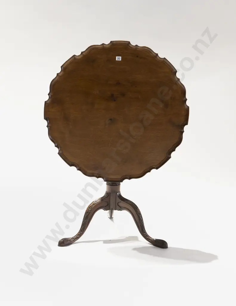 An Attractive Geo III Irish Style Mahogany Snap Top Wine Table Image 1++