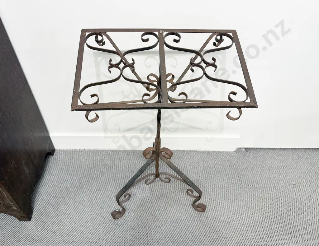Vintage Spanish Wrought Metal Book Stand Image 1++