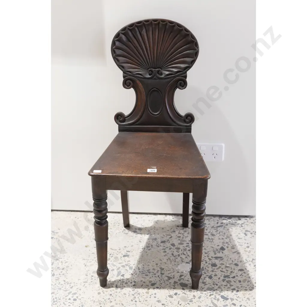 Regency Mahogany Hall Chair Image 1++