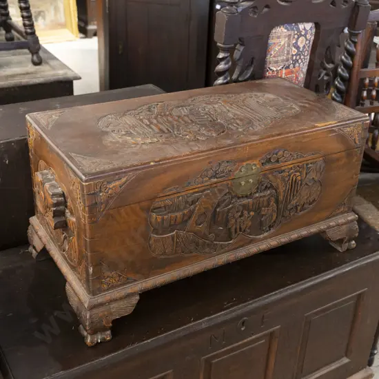 A Small Chinese Camphorwood Box