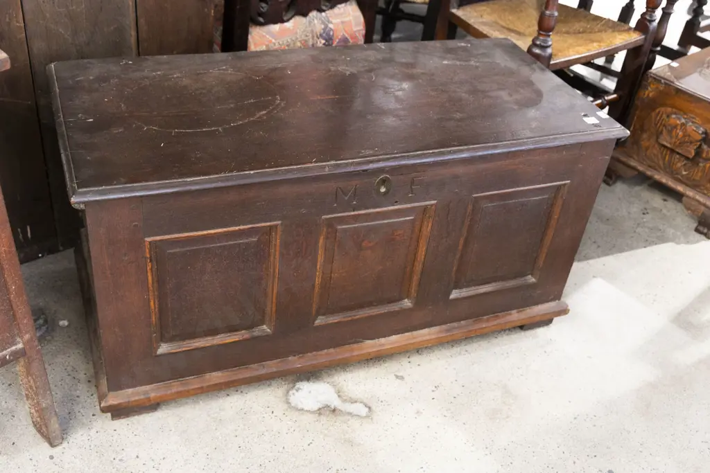 C18th Oak Coffer Image 1++