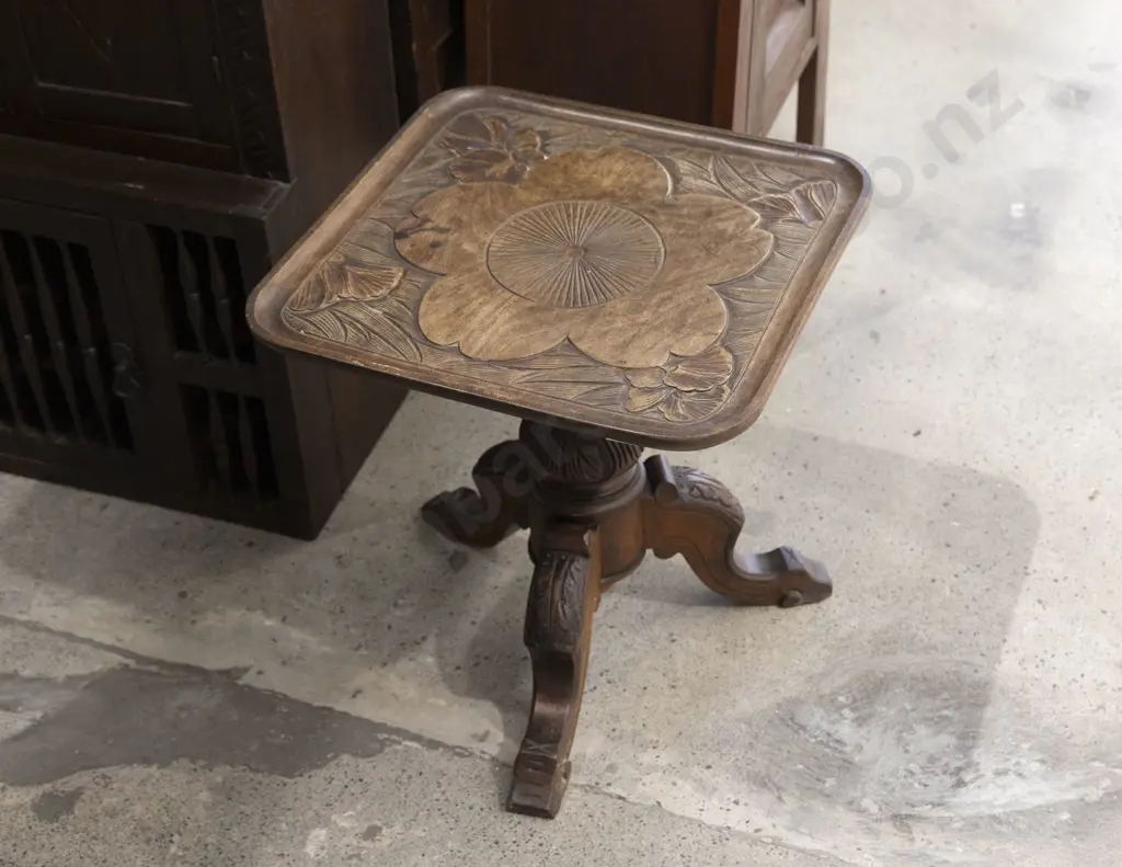 A Composed Square Top Occasional Table Image 1++
