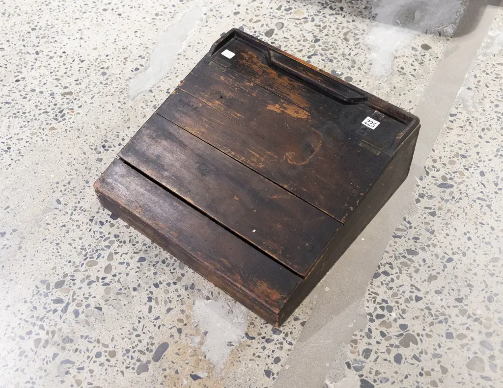 Early C19th Stained Pine Writing Slope Image 1++