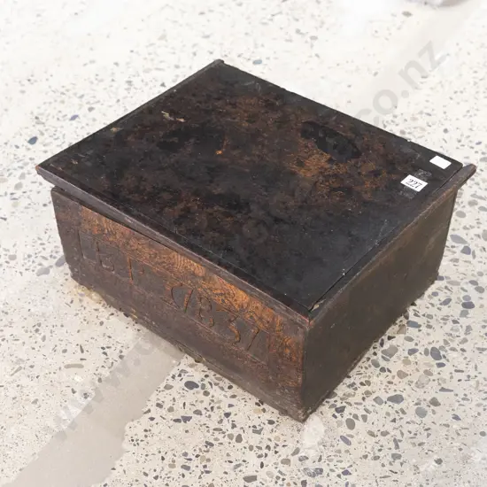 C18th Stained Oak Bible Box