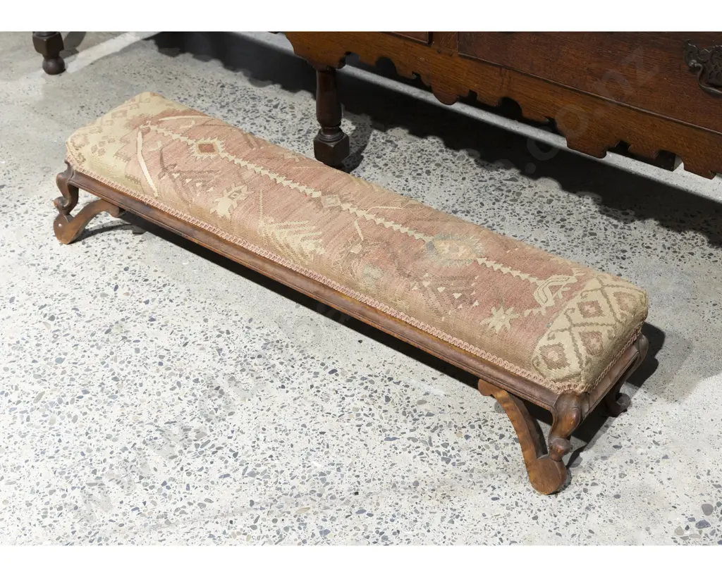 Victorian Walnut Fender Stool Image 1++