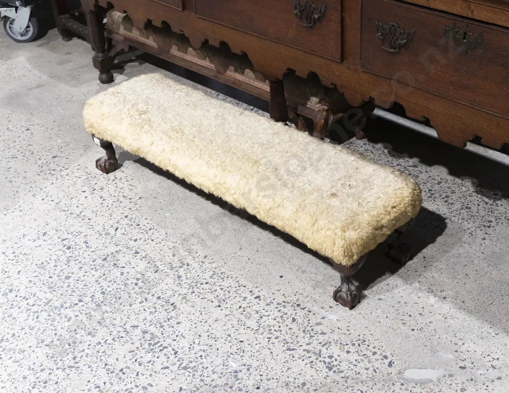 Edwardian Oak Fender Stool Image 1++
