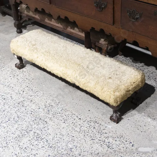 Edwardian Oak Fender Stool