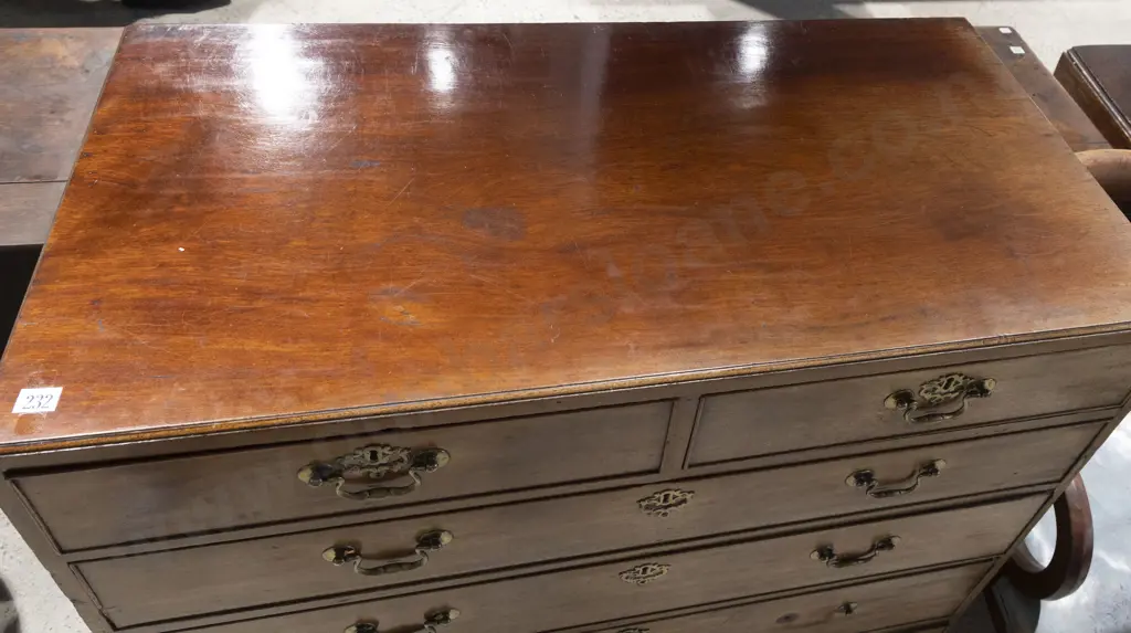 Geo III Mahogany Flat Front Chest Image 1++