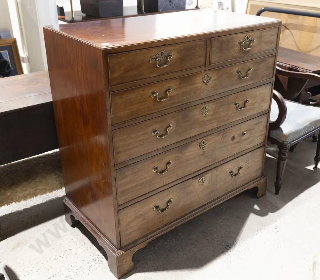 Geo III Mahogany Flat Front Chest Image 1++