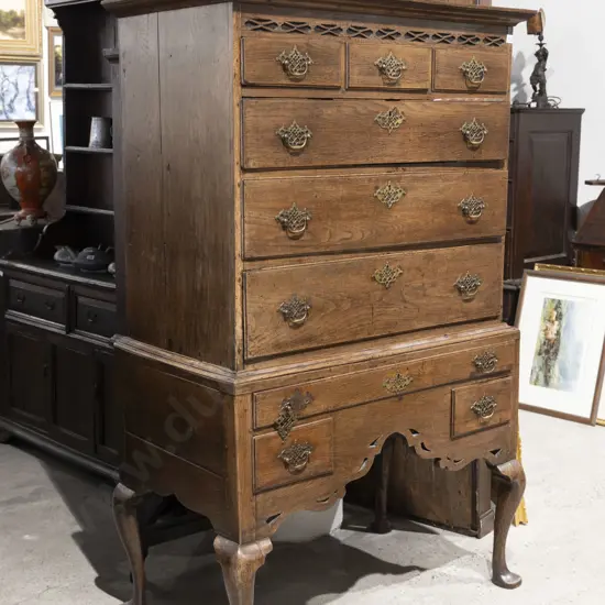 Early Geo III Oak Chest on Stand