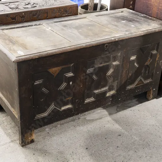 Chas II Oak Coffer