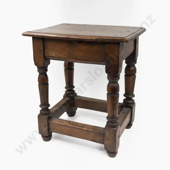 C17th Style Oak Joint Stool