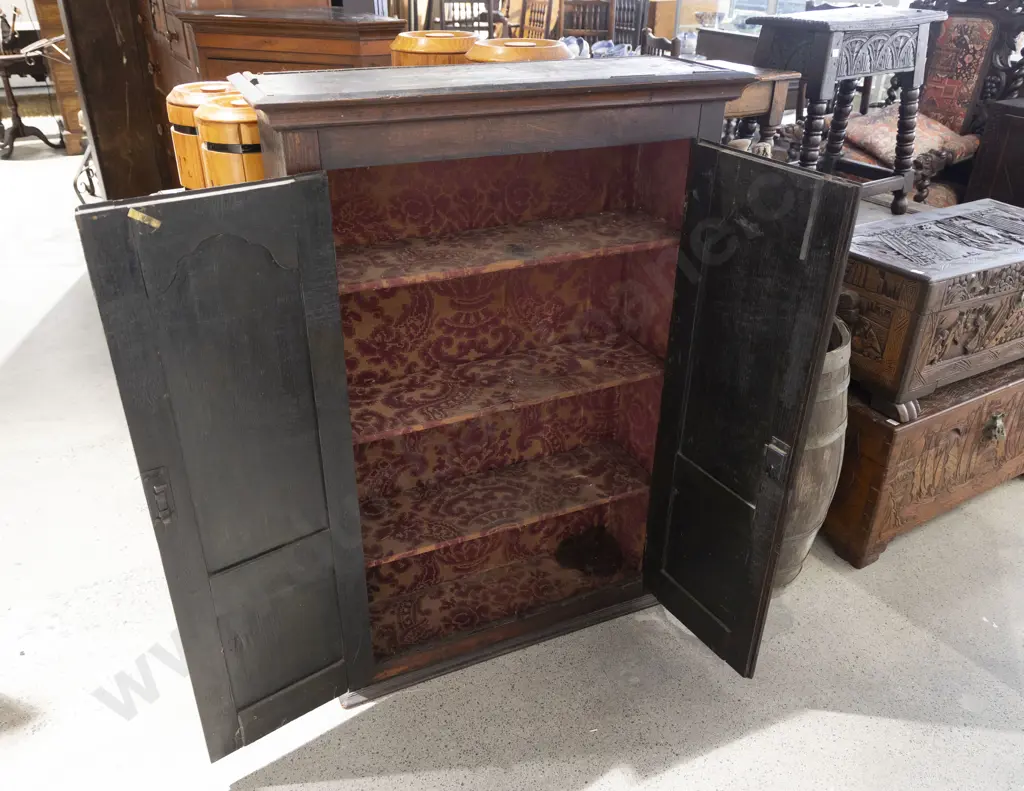 Geo III Oak Book Cabinet Image 1++