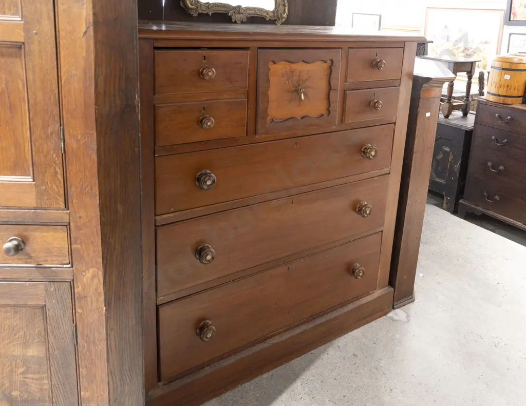 Late C19th NZ Colonial Kauri Scotch Chest Image 1++