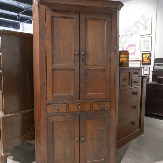Geo III Oak Floor Standing Corner Cupboard