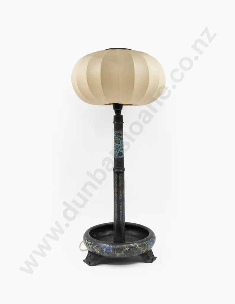 Champleve Bronze Table Lamp Image 1++