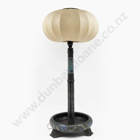 Champleve Bronze Table Lamp