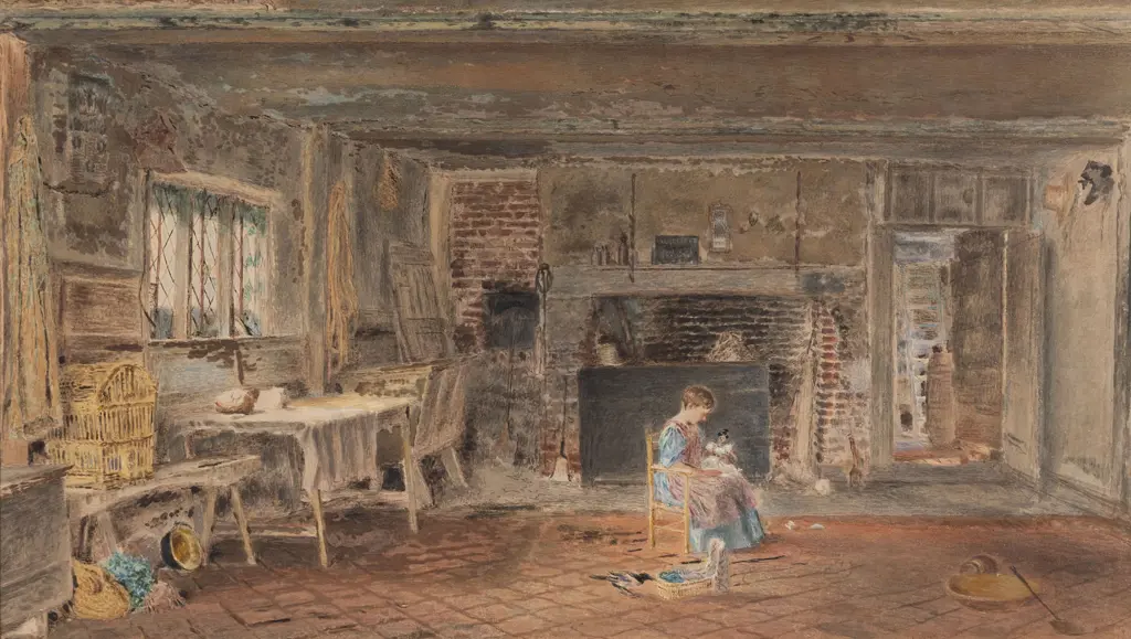 William Henry Hunt (English 1790 - 1864) - A Lonely Child Image 1++