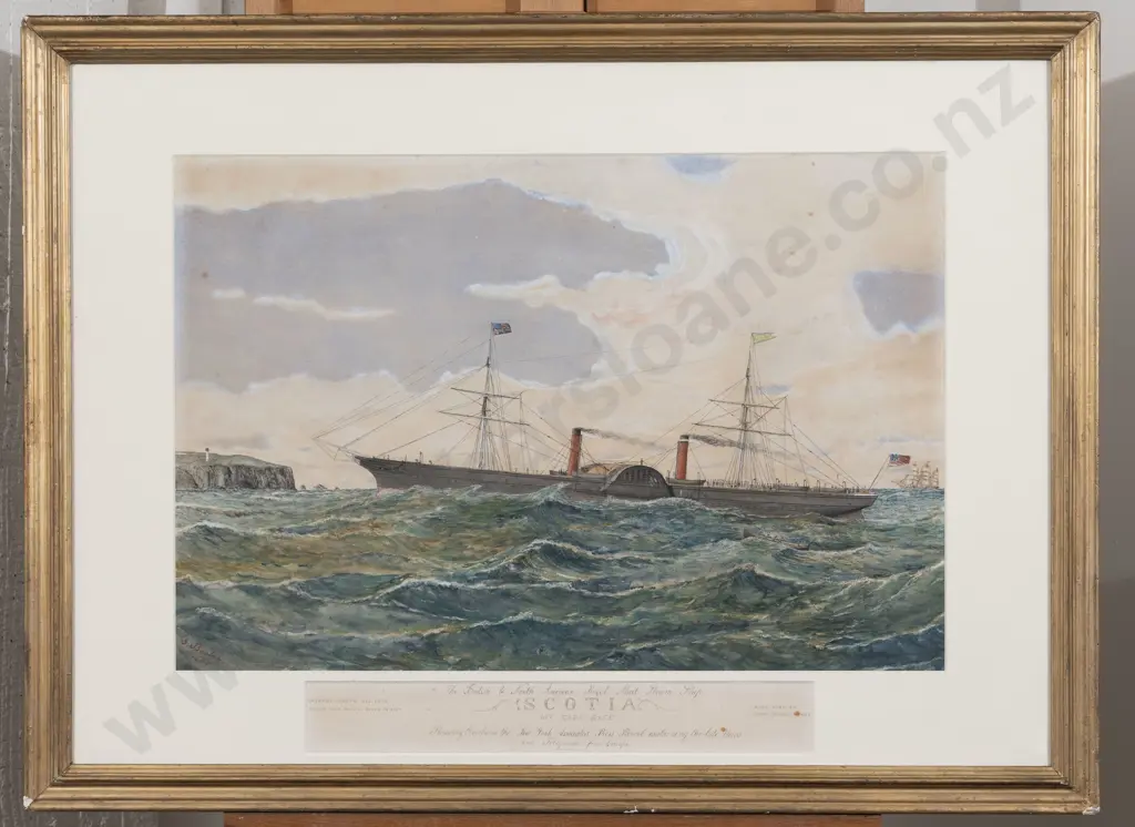 J Barbour (British) - The British and North American Royal Mail Steam Ship - Scotia - Off Cape Race Image 1++