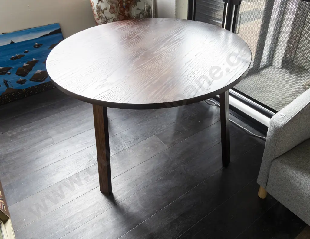 Thonet Dark Oak Circular Dining Table Image 1++
