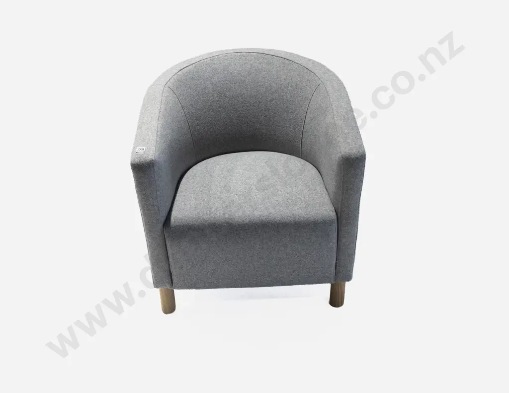 KMS NZ Made Caswell Grey Wool Tub Chair Image 1++